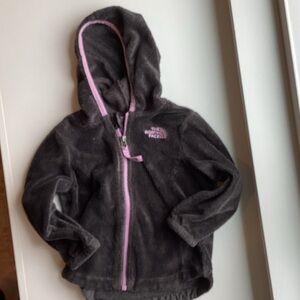 The North Face Kids' Charcoal and Light Pink Hoodie